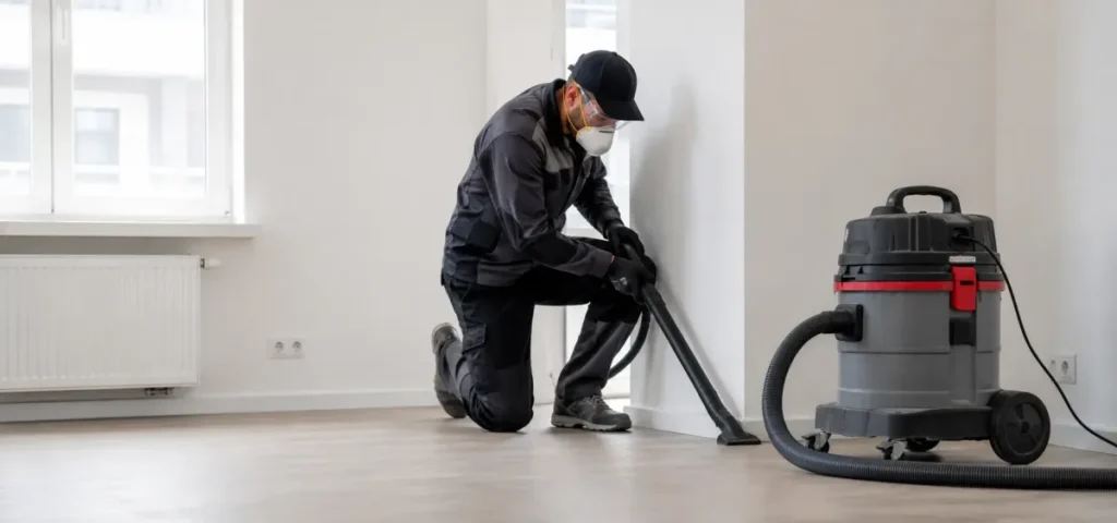 Reinigung nach Bauarbeiten: Was sie beinhaltet und wie viel sie kostet 2 Industrielle Staubsaugen nach Bauarbeiten – professionelle Ausrüstung